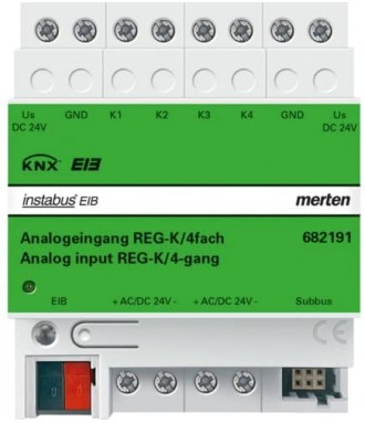 4x Entrée analogique KNX REG
